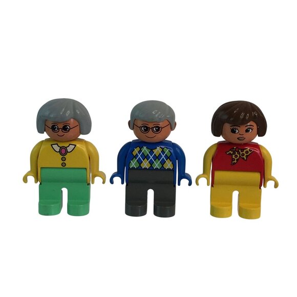 Vintage Lego Duplo Figure Lot of 10 People Firefighter Construction Western - Picture 8 of 9